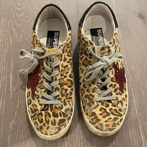 Golden Goose Leopard Superstar Sneakers